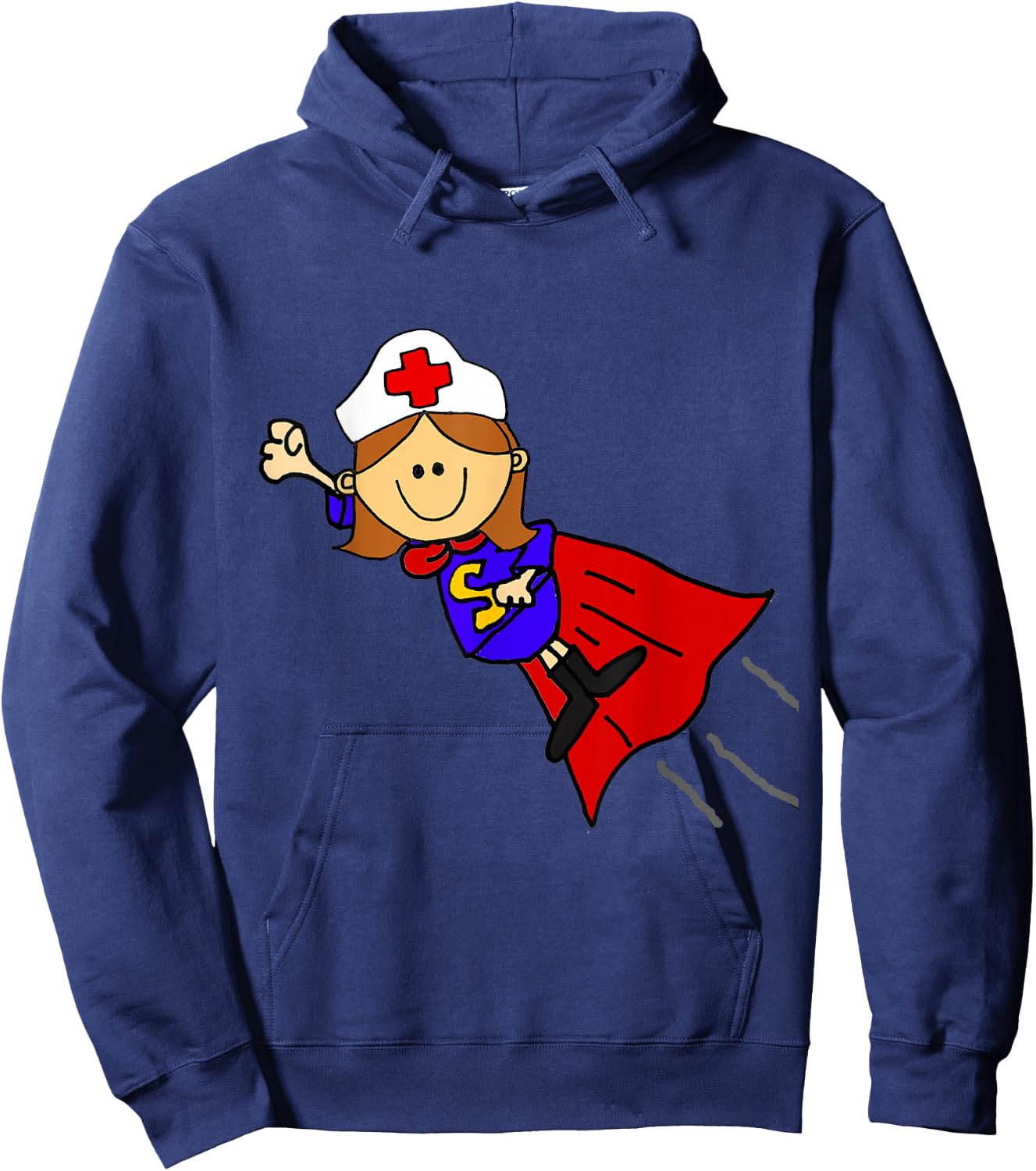 SmileteesJobs Funny Nurse Superhero Nursing Hoodie - Hoodie | Navy
