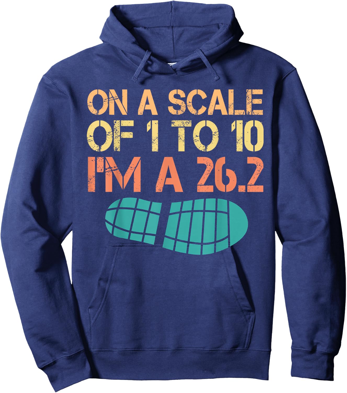 Funny Marathon Runner Dad Marathoner Cool Marathon Finisher Hoodie - Hoodie | Navy