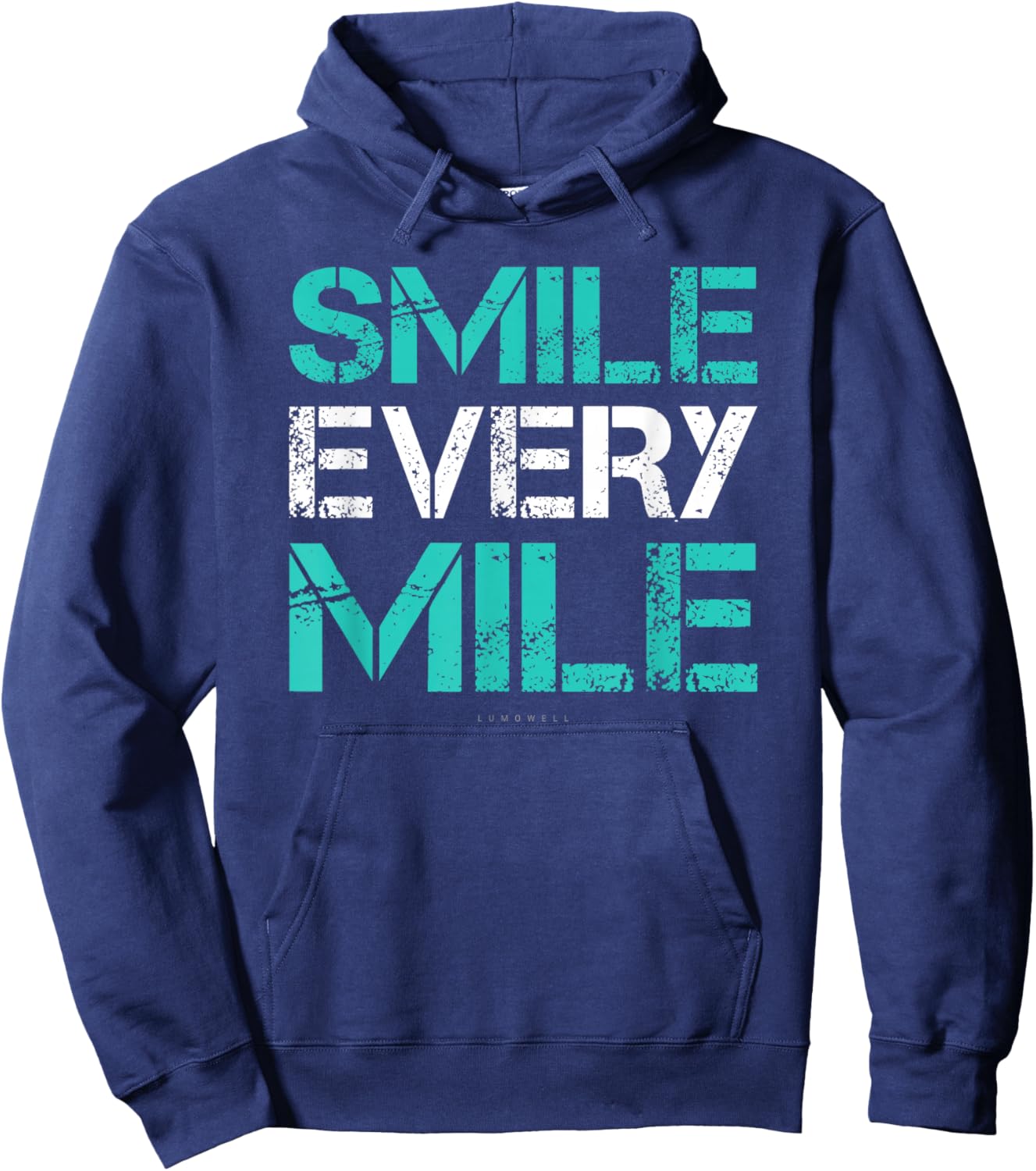 Smile Every Mile Shirt. Funny Running . Runner Gifts Hoodie - Hoodie | Navy