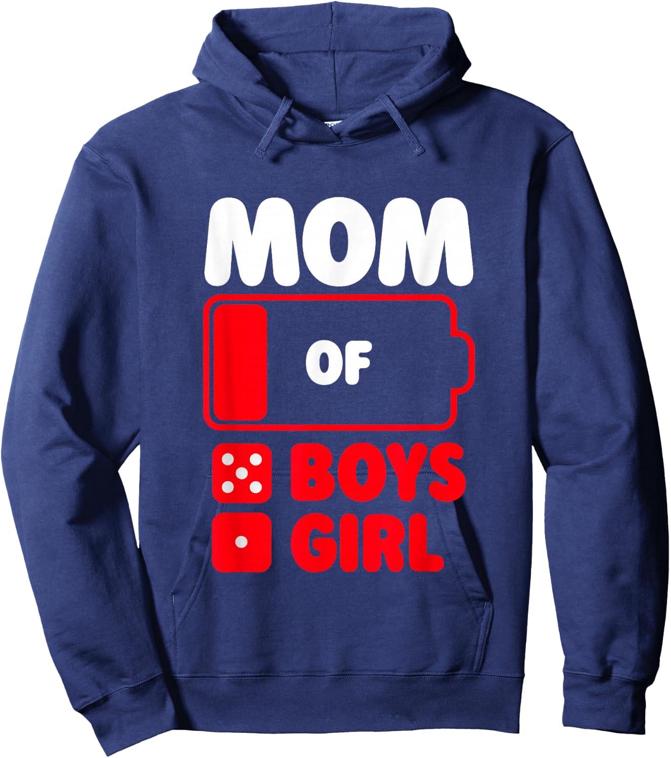 Mom of 5 boys and 1 girl Hoodie - Hoodie | Navy