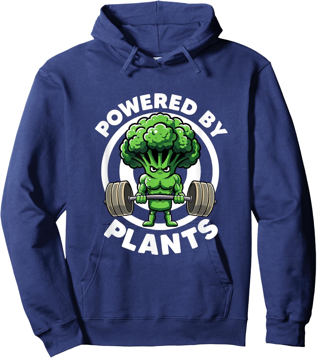 Powered By Plants Vegan Athlete Vegan Gym Vegan Bodybuilding Hoodie - Hoodie | Navy
