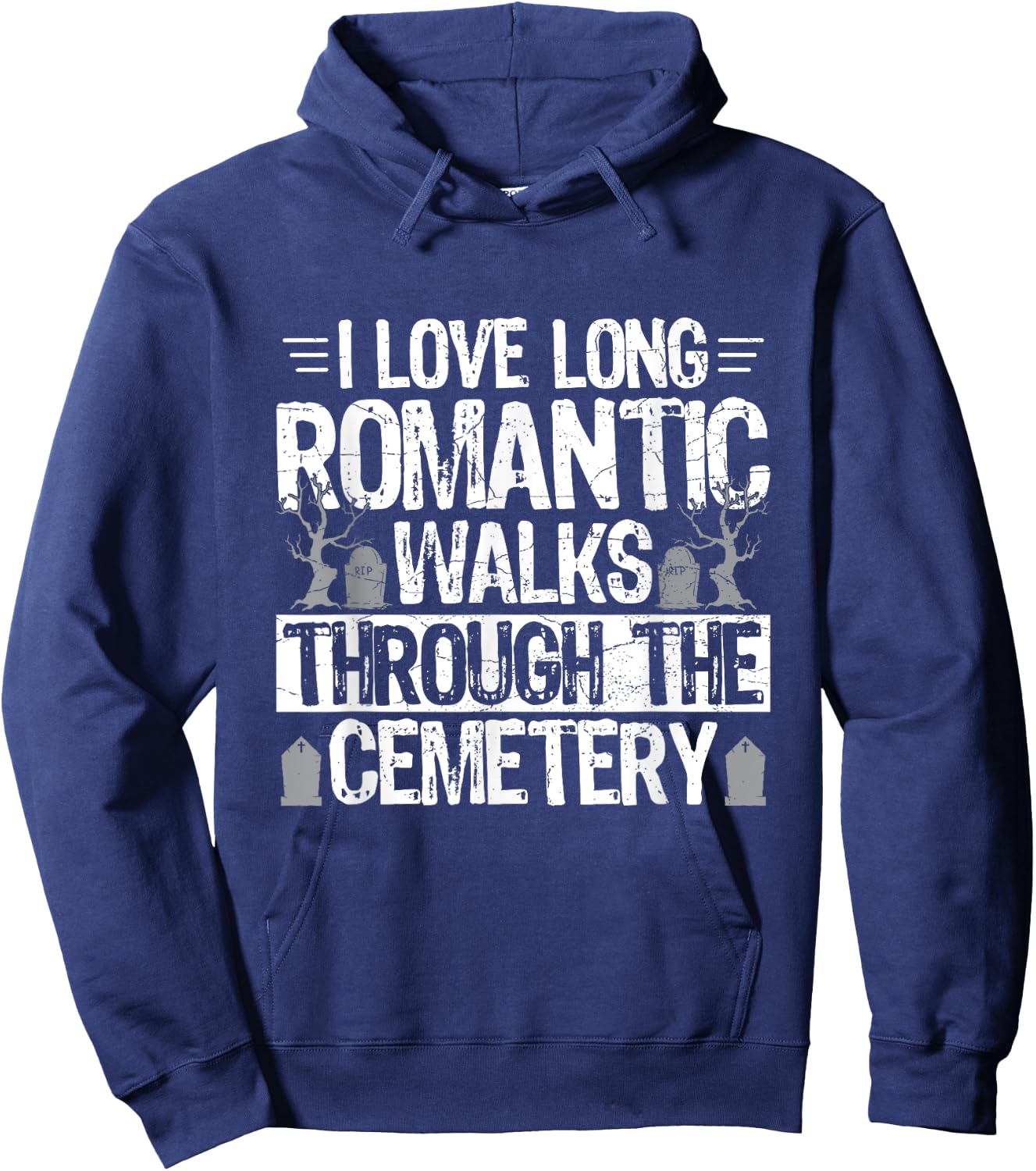 Graveyard Design for a Cemetery Tour Guide Hoodie - Hoodie | Navy