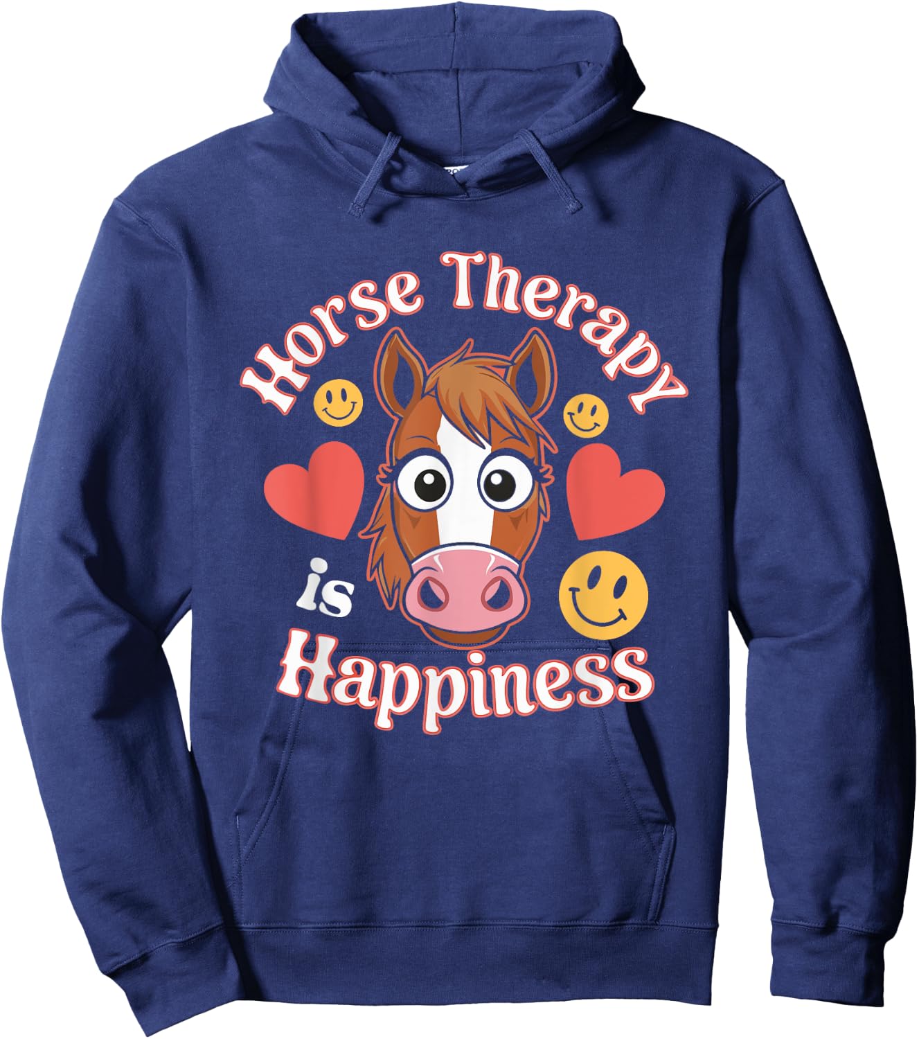 Funny Therapeutic Riding Equine Assisted Therapy Healing Hoodie - Hoodie | Navy