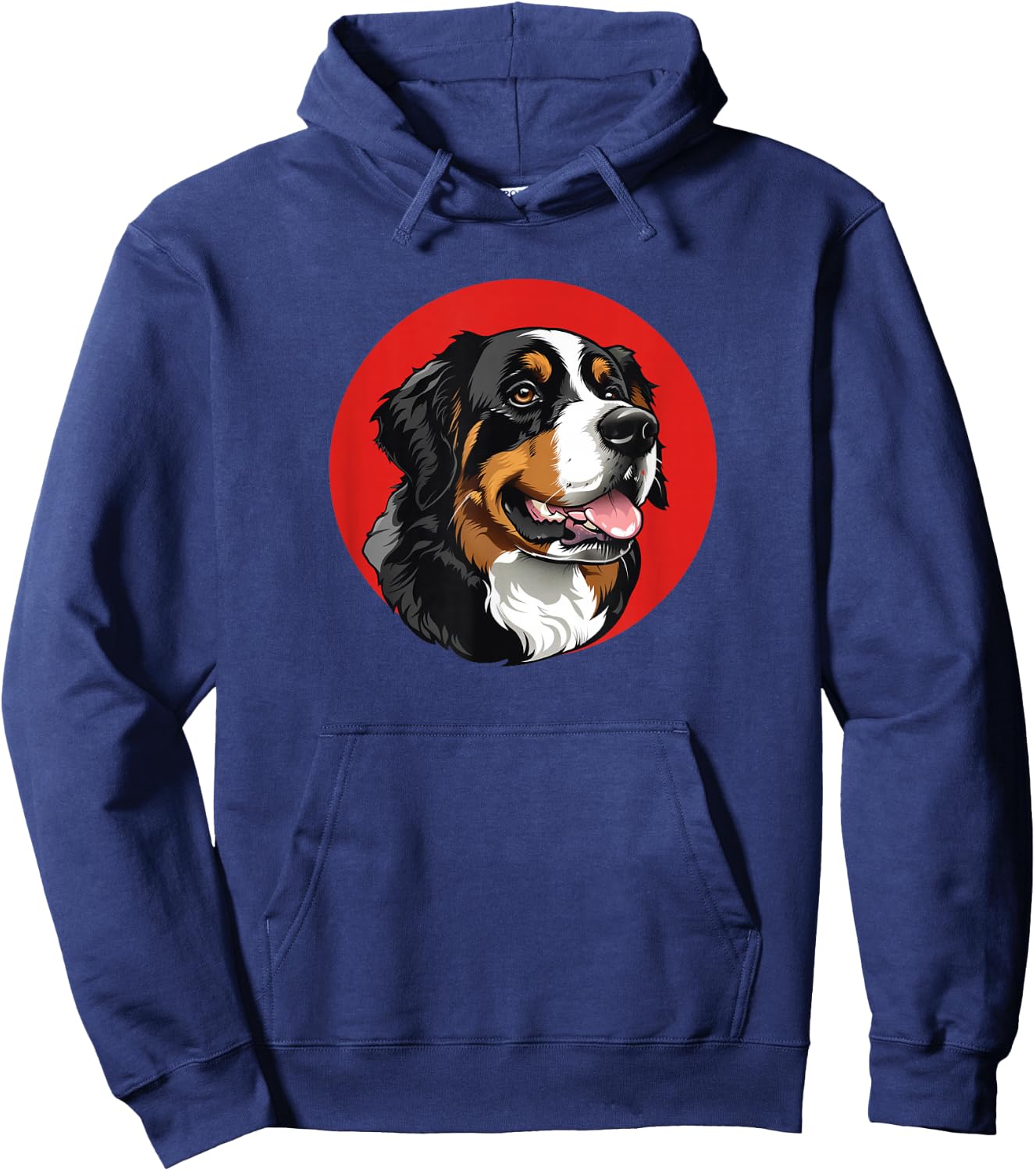 Retro Vintage Logo Bernese Mountain Dog Lover Hoodie - Hoodie | Navy