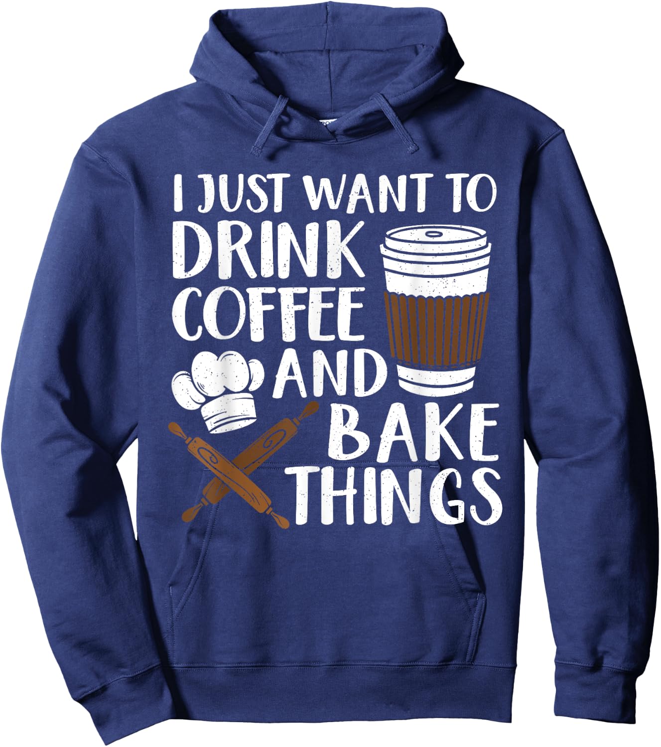 Funny Baking Design Women Coffee Baker Baking Lover Hoodie - Hoodie | Navy