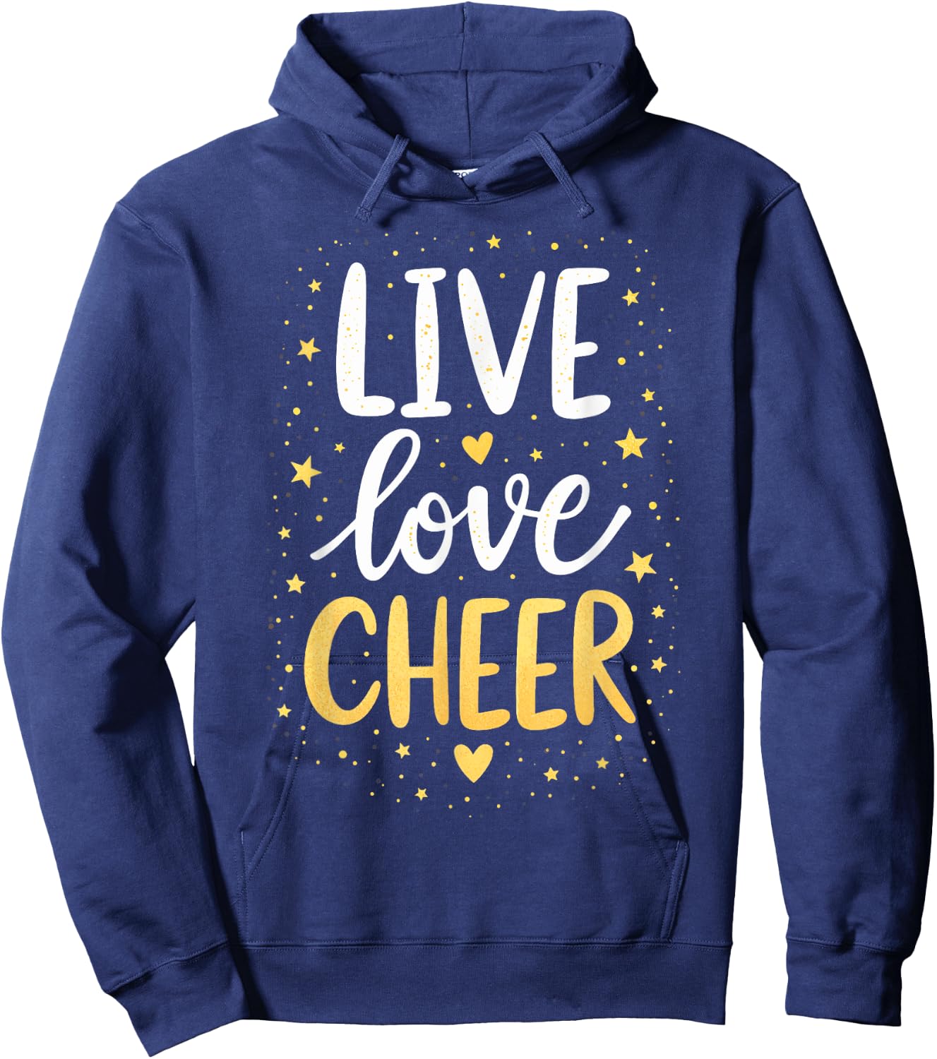 Live Love Cheer Shirt Cheerleading Girl Women Cheerleader Hoodie - Hoodie | Navy