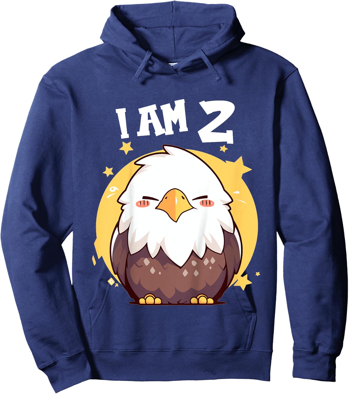 2 Years old 2 birthday Bald Eagles Boy Girl Bald Eagle Hoodie - Hoodie | Navy
