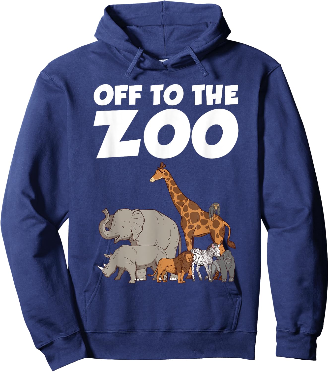 Cool Zoo Art Women Kids Zookeeper Animal Zoo Lover Hoodie - Hoodie | Navy