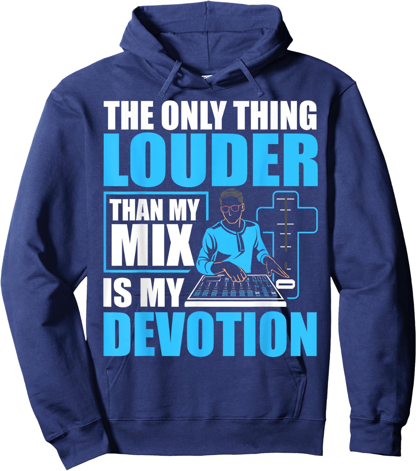 Audio Church Sound Tech Recording Engineer Church Sound Guy Hoodie - Hoodie | Navy
