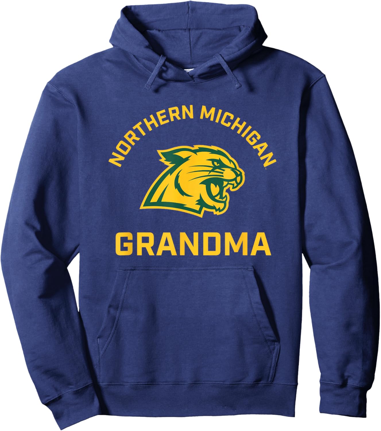 Campus Lab Northern Michigan University NMU Wildcats Arched Grandma Hoodie - Hoodie | Navy