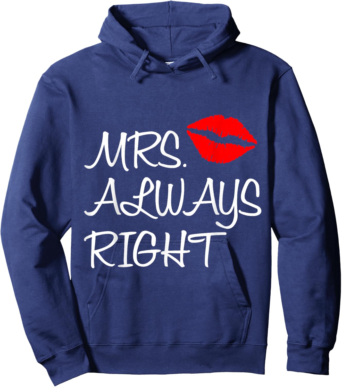 Mrs. Always Right Mr. Right Matching Couples Outfits Hoodie - Hoodie | Navy