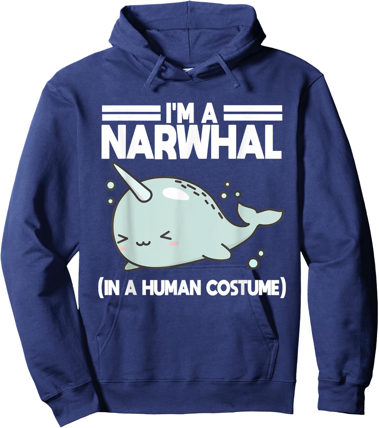 Narwhal Halloween Costume Narwhale Whale Sea Lover Ocean Hoodie - Hoodie | Navy