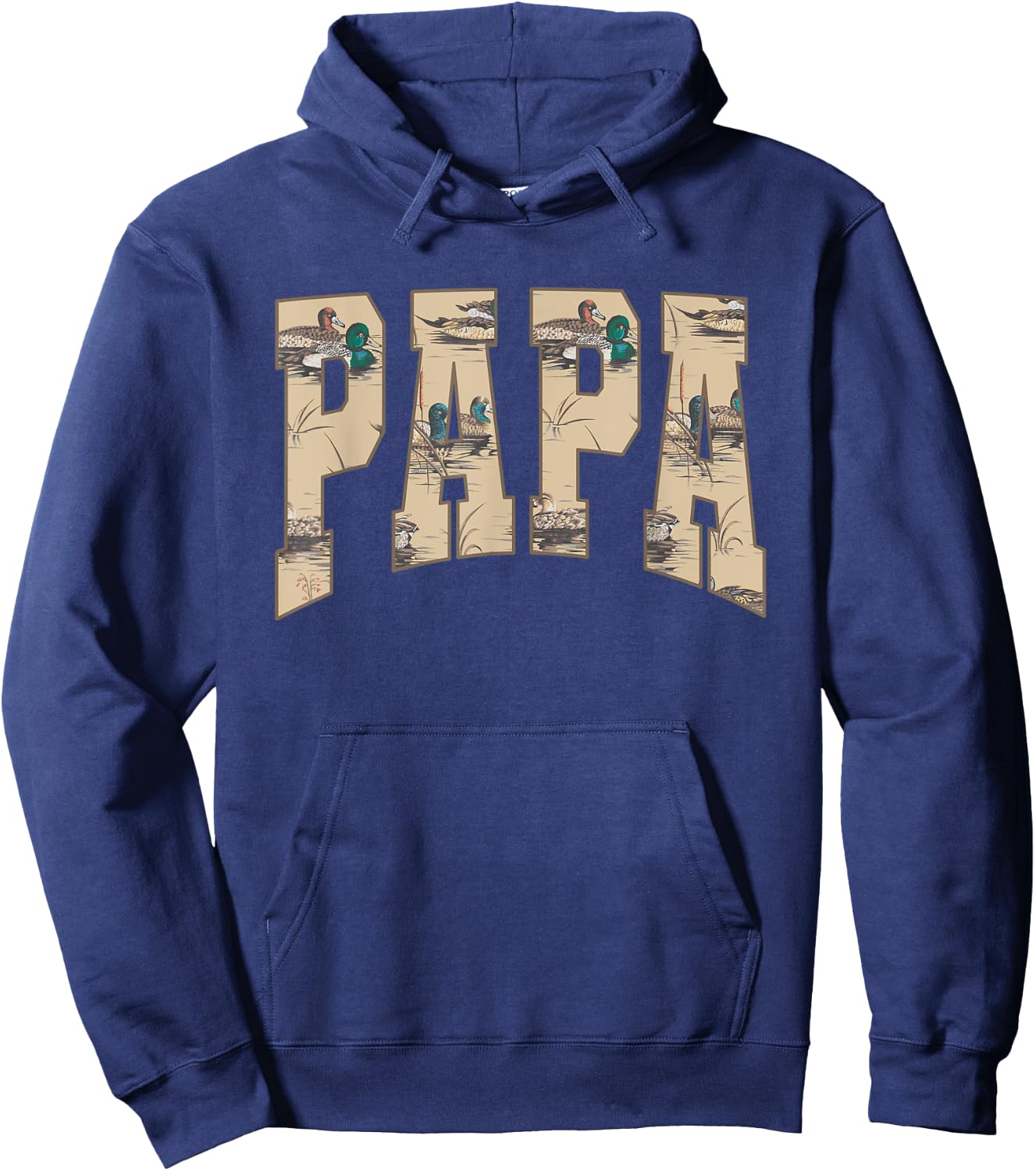 Hunting Papa Duck Camouflage Camo Waterfowl Duck Camo Men Hoodie - Hoodie | Navy
