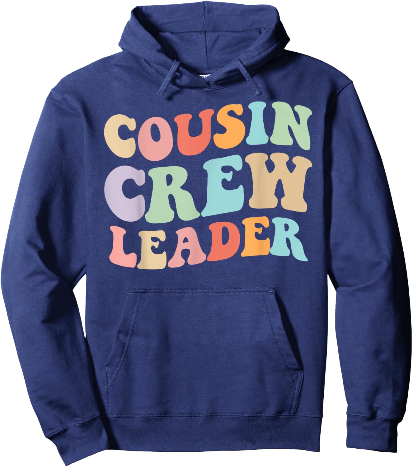 Cousin Crew Leader Retro Graphic – Fun Cousin Group Design Hoodie - Hoodie | Navy