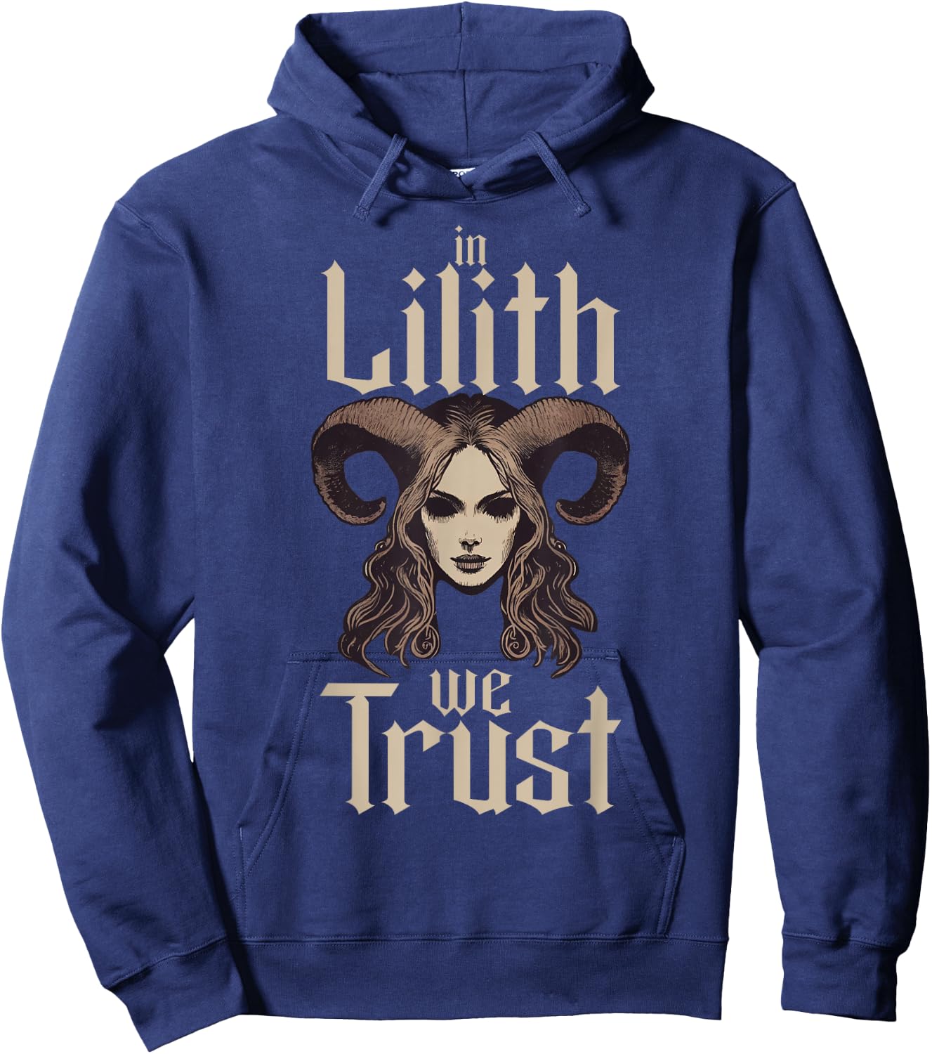 In Lilith We Trust Gothic Mythology Folklore Demon Occult Hoodie - Hoodie | Navy