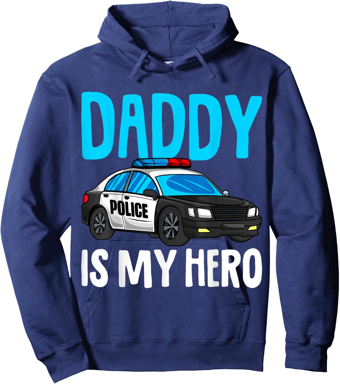 Daddy is my Hero Police Toddler Police Officer Cop Boys Kids Hoodie - Hoodie | Navy