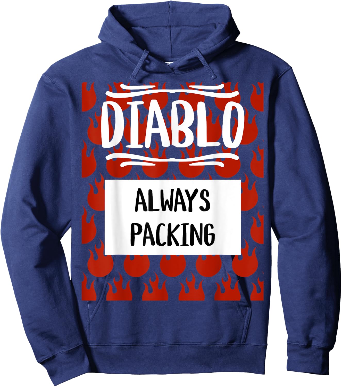 Diablo Hot Sauce Packet Group Halloween Costume Matching Hoodie - Hoodie | Navy