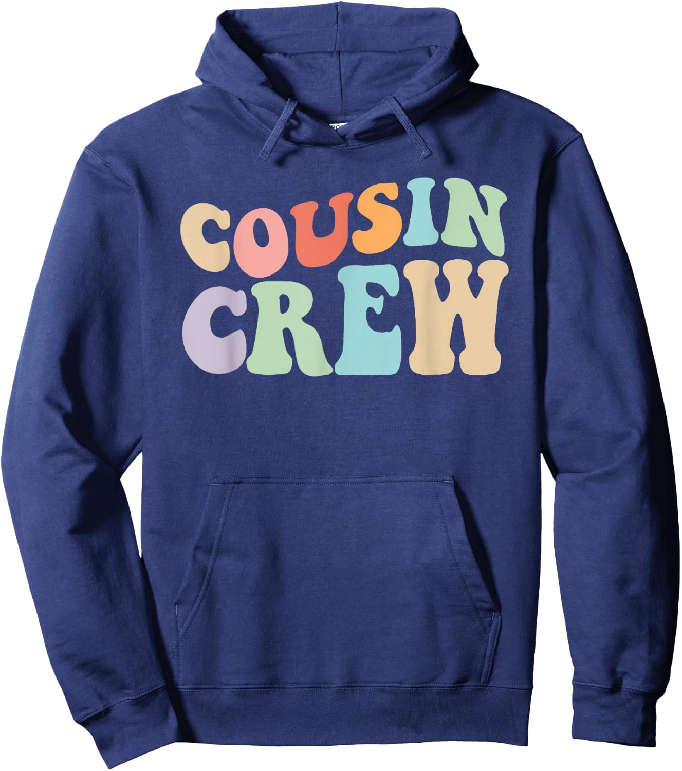 Vintage Cousin Crew : Classic Fit, , Short Sleeve for Casual Trips & Vacations Hoodie - Hoodie | Navy