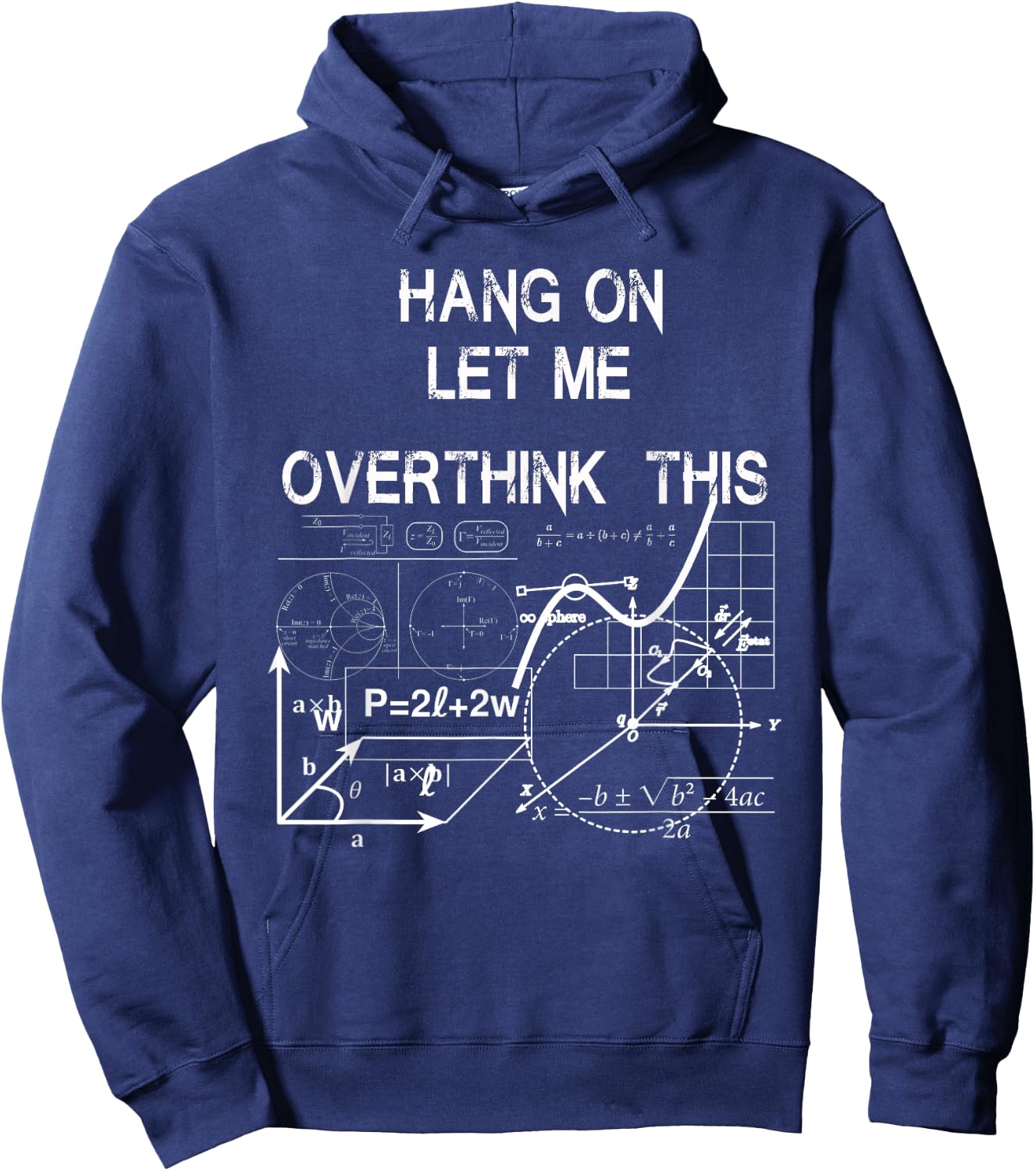 hang on let me overthink this back to School Math teacher's Hoodie - Hoodie | Navy