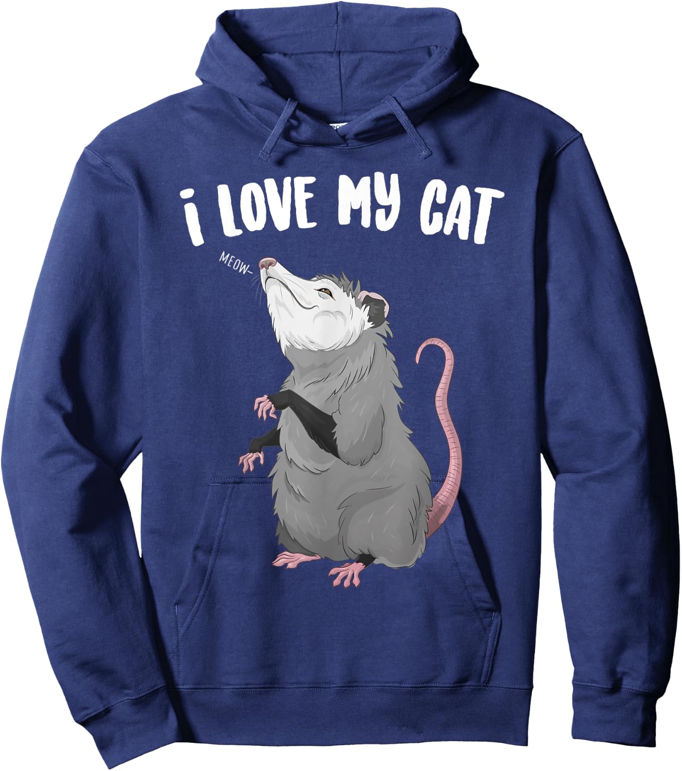I Love My Cat Funny Animal Posum Hoodie - Hoodie | Navy