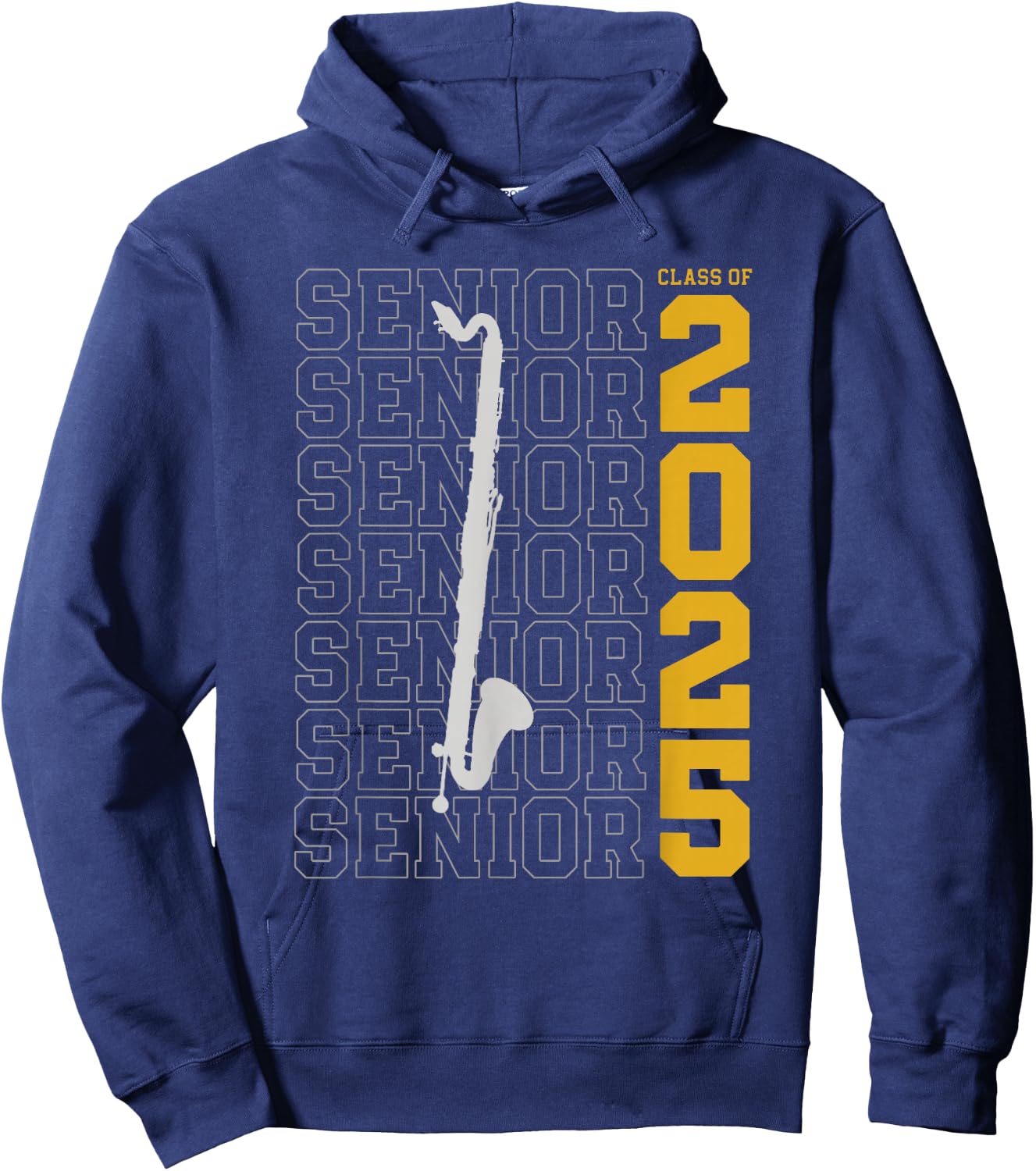 Class of 2025 Senior Bass Clarinet for Bass Clarinetist Hoodie - Hoodie | Navy