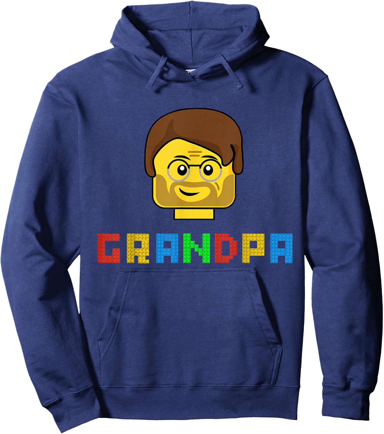 Unique Family Grandpa Master Builder Building Bricks Blocks Hoodie - Hoodie | Navy