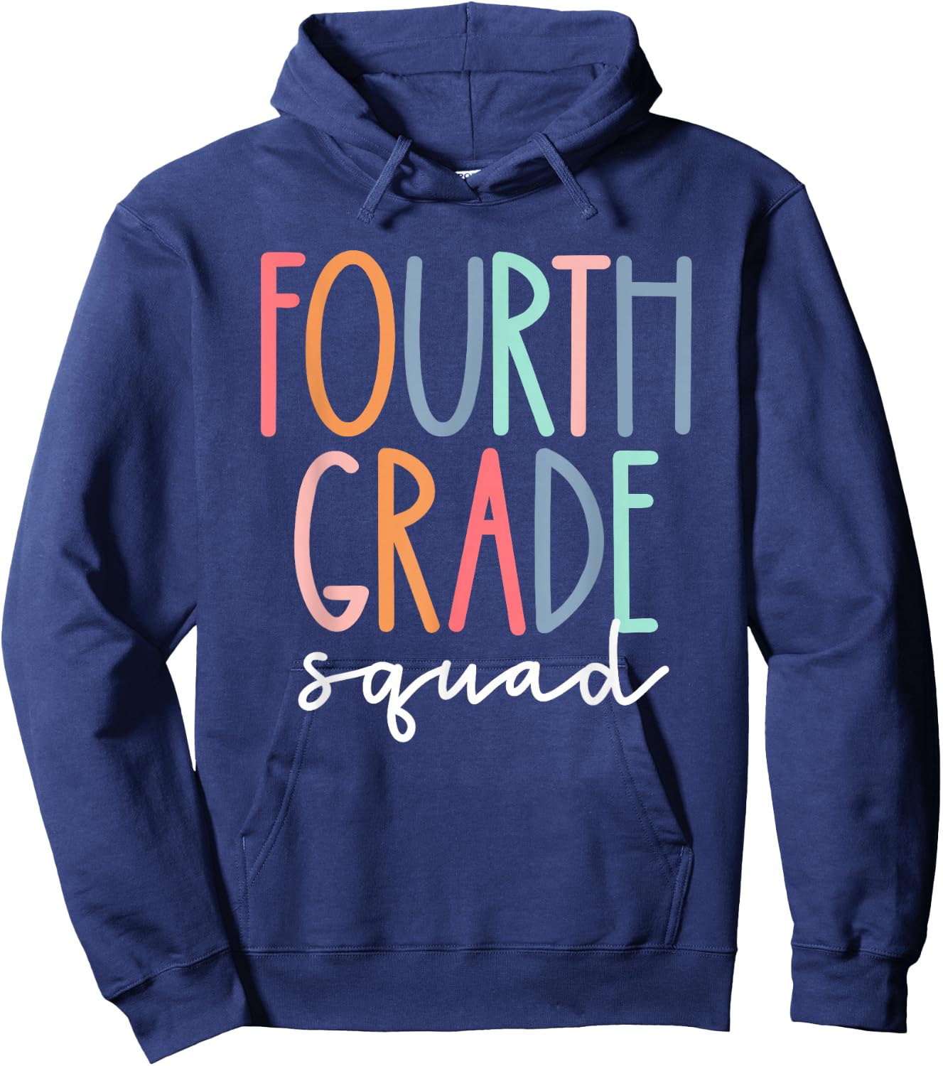 Fourth Grade Squad 4th Teacher Crew Back to School Team Hoodie - Hoodie | Navy