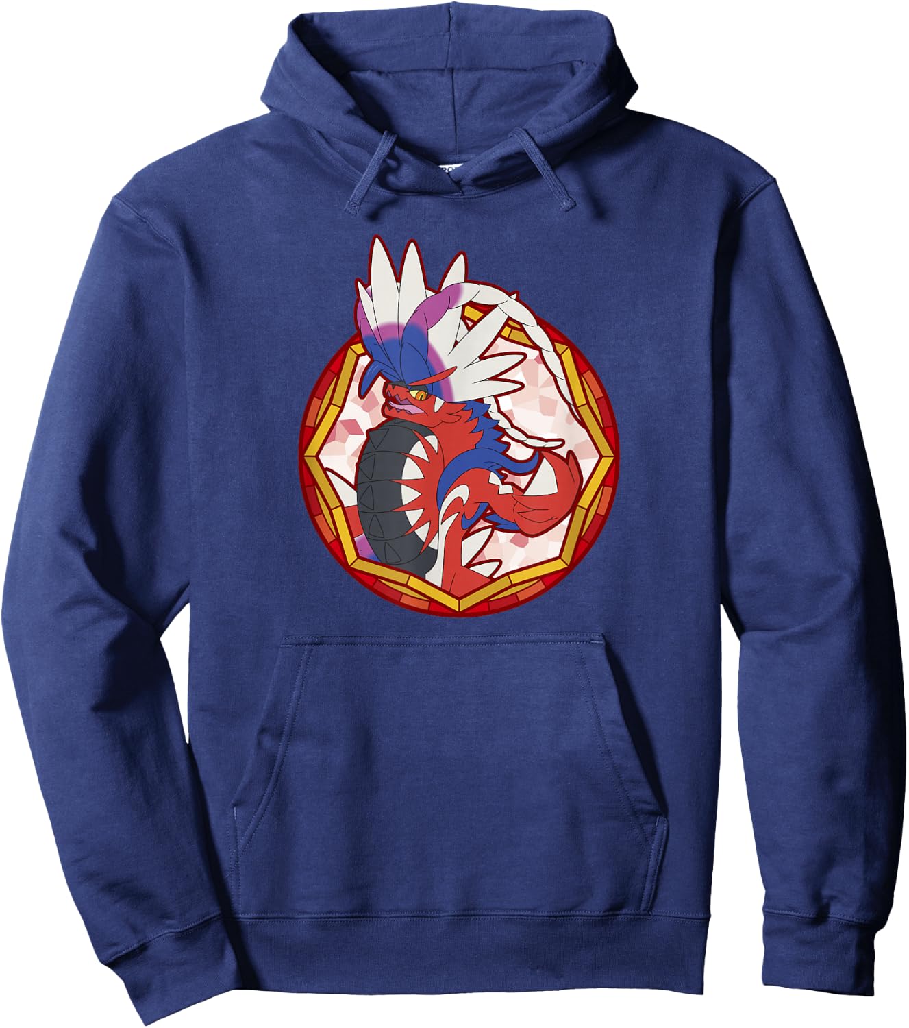 Pokémon Koraidon Sparkle Geometric Center Portrait Hoodie - Hoodie | Navy