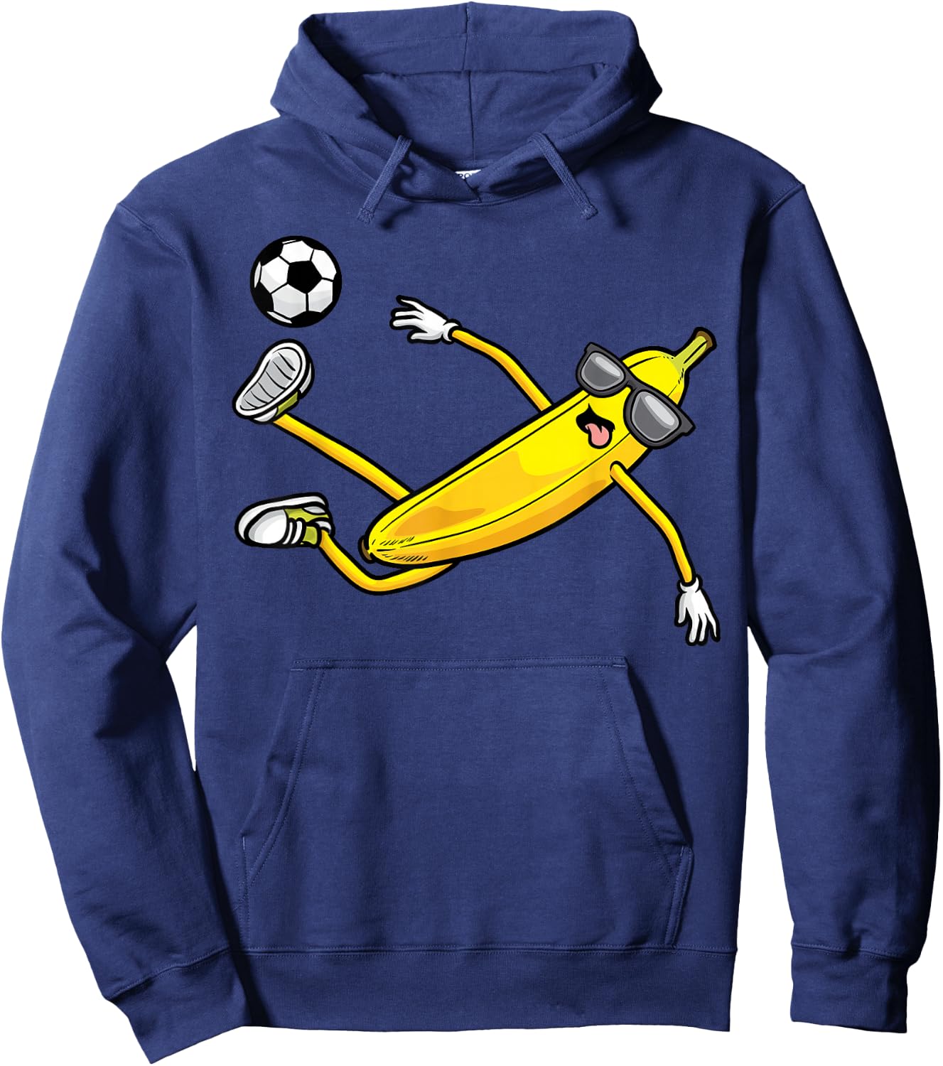 Banana Playing Soccer Fruit Soccer Player Hoodie - Hoodie | Navy