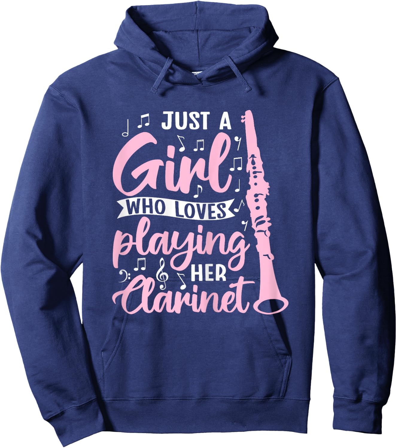 Just A Girl Who Loves Playing Her Clarinet Funny Clarinet Hoodie - Hoodie | Navy
