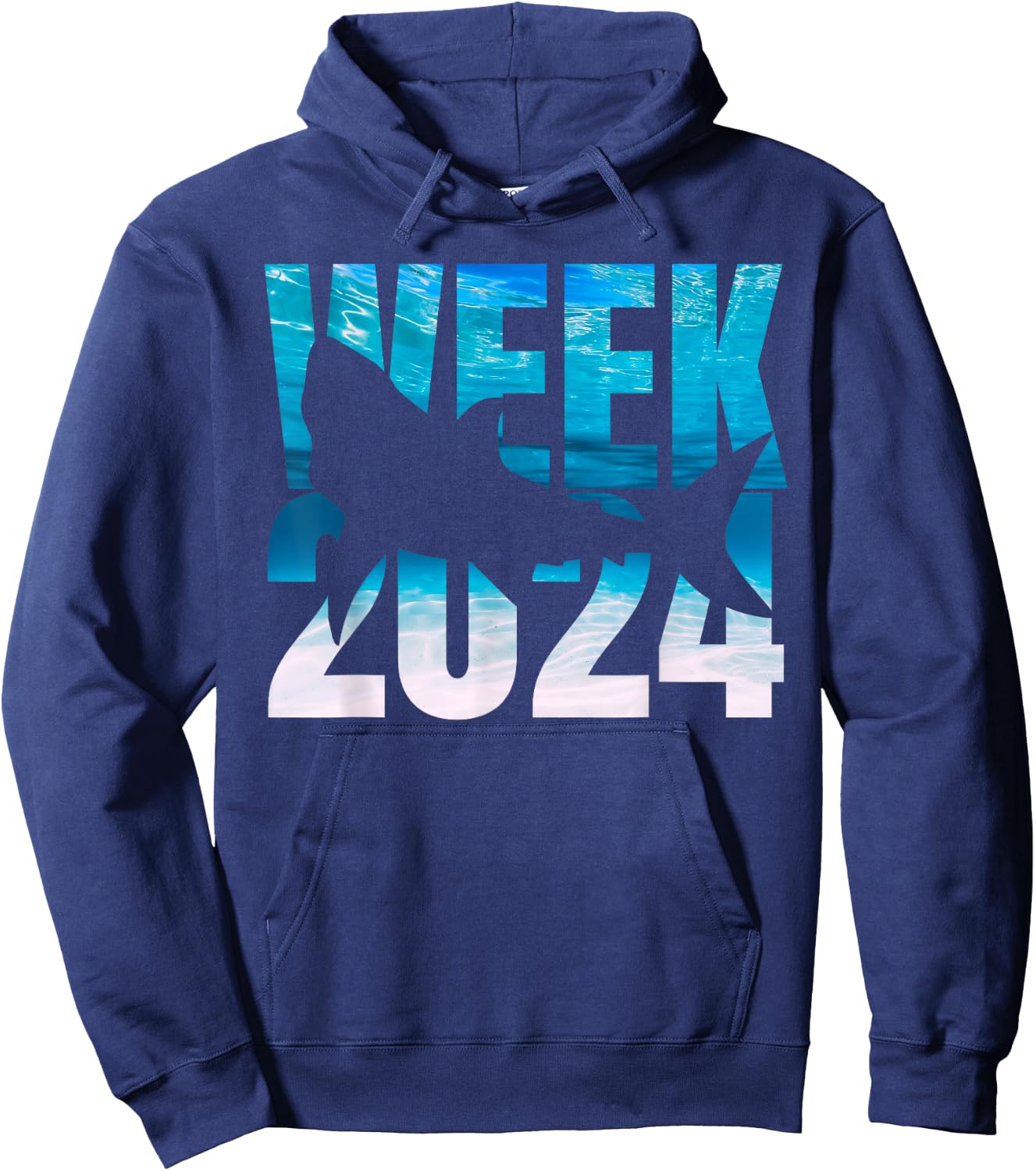 2024 Week Animal Sea Shark Lover Matching Squad Beach Ocean Hoodie - Hoodie | Navy