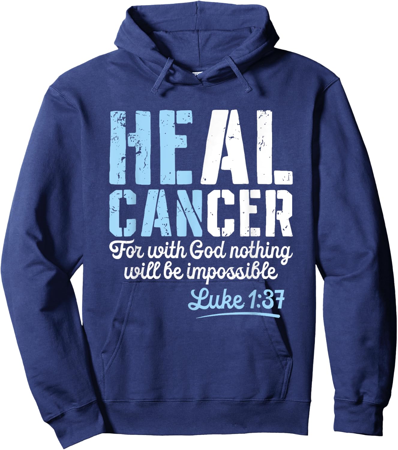 My God is Stronger Than Prostate Cancer Survivor Hoodie - Hoodie | Navy