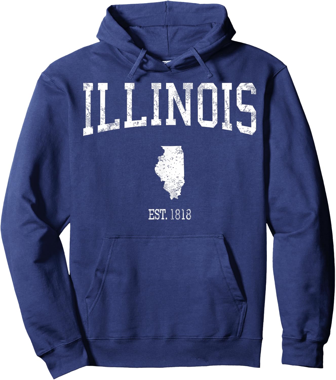 Illinois Vintage Sports Design IL Hoodie - Hoodie | Navy
