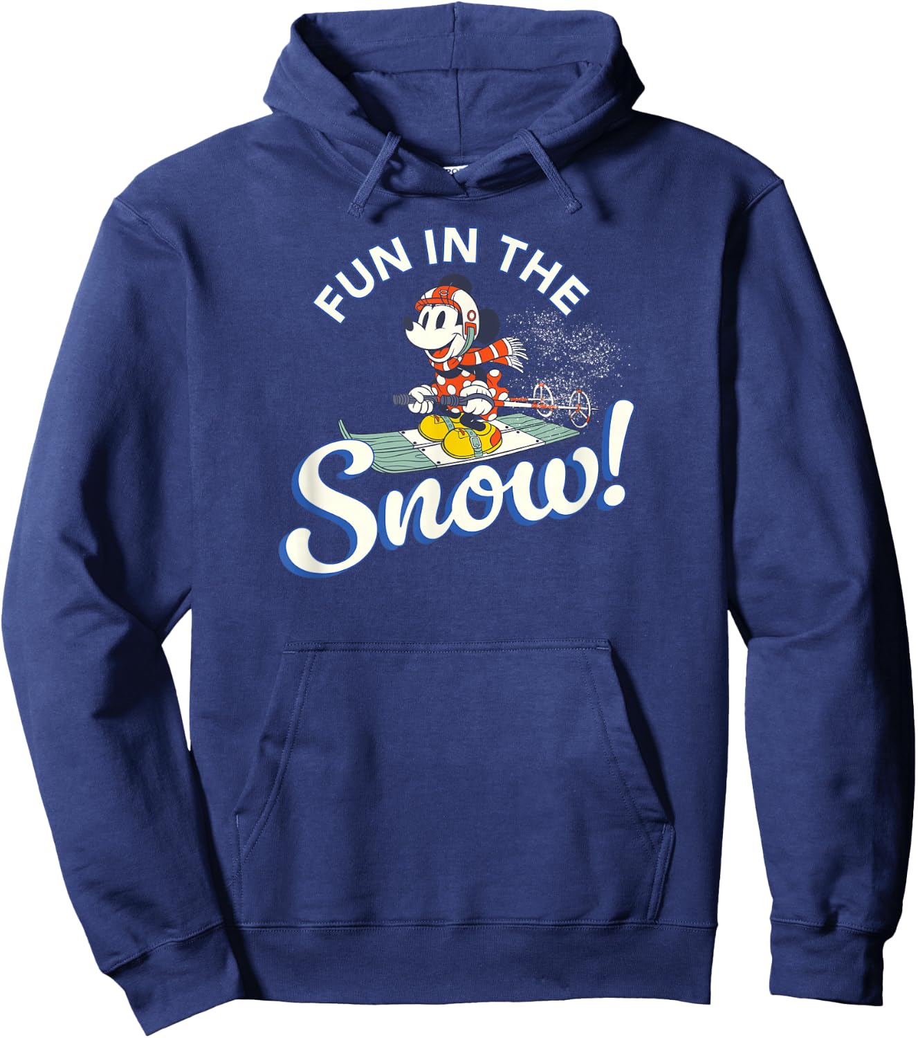 Disney Minnie Mouse Skiing Winter Sports Ski Fun in the Snow Hoodie - Hoodie | Navy