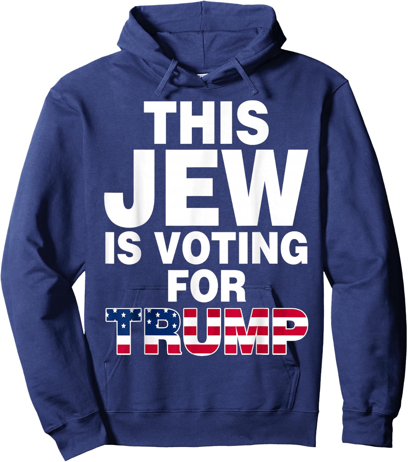 Jewish Trump Voter Republican Israel Donald Trump 2024 Hoodie - Hoodie | Navy