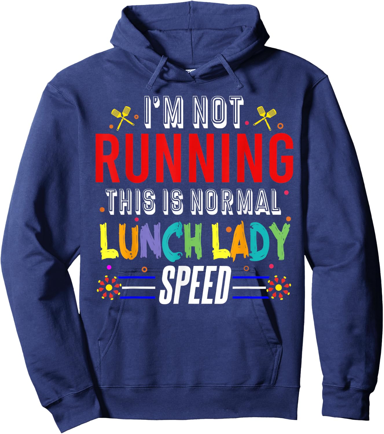 Funny Lunch Lady Cafeteria Job Back To School Food Service Hoodie - Hoodie | Navy