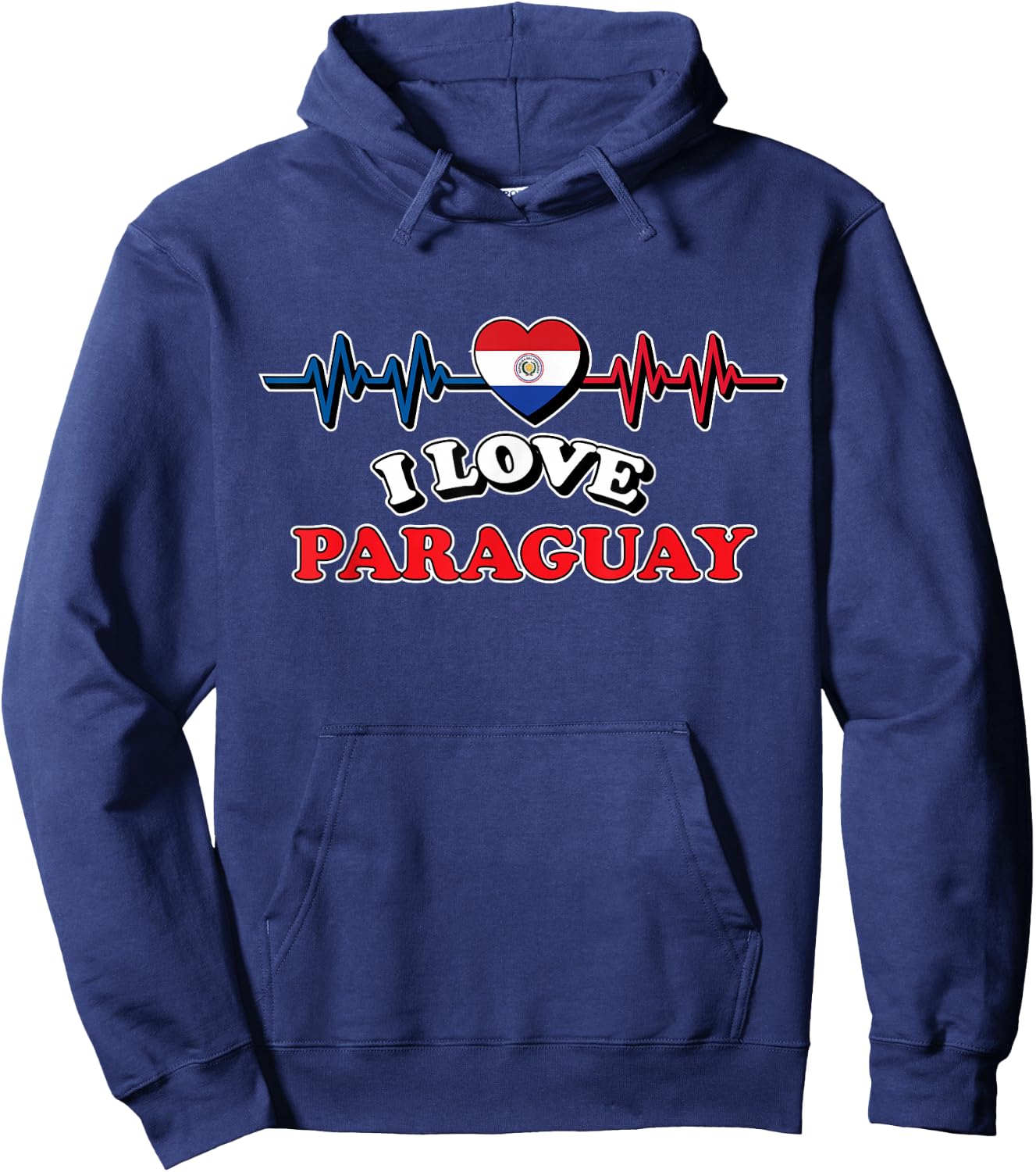 I Love Paraguay Trip Travel Matching Family Vacation Hoodie - Hoodie | Navy