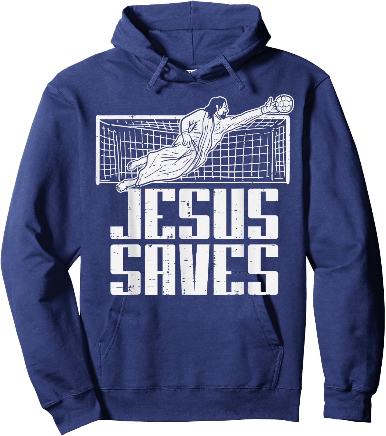 Jesus Saves Soccer Football Christian Goalie Goalkeeper Hoodie - Hoodie | Navy