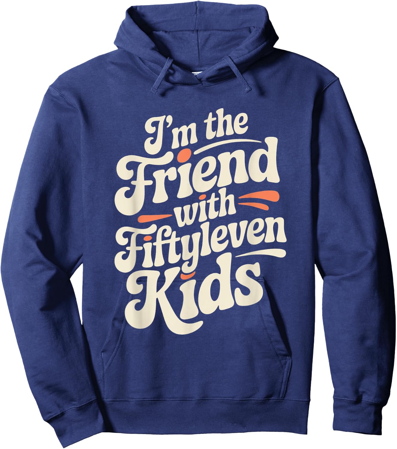 I'm The Friend With Fiftyleven Kids Retro Groovy Hoodie - Hoodie | Navy
