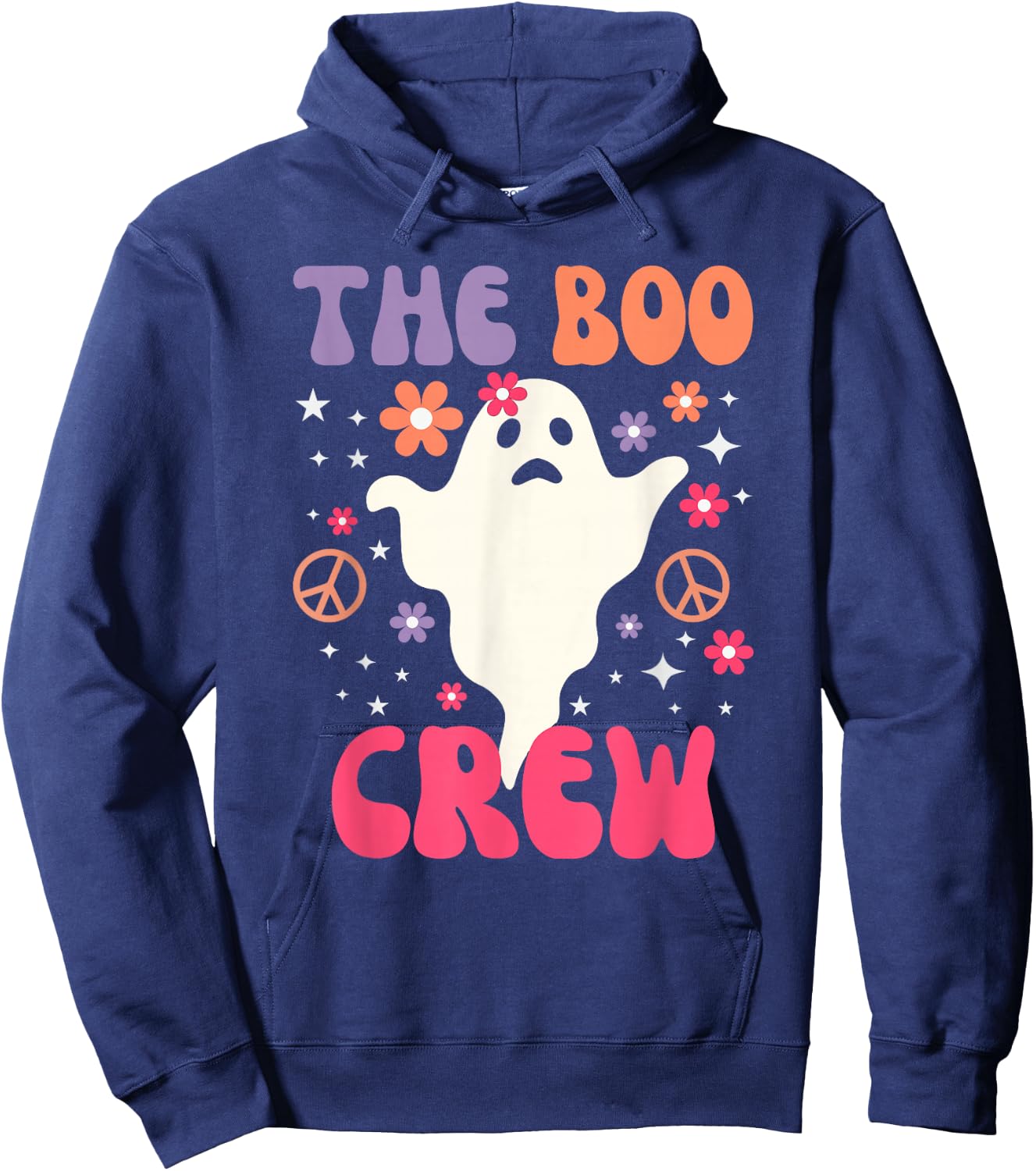 Halloween The Boo Crew - Cute Ghost - Spooky Family Matching Hoodie - Hoodie | Navy