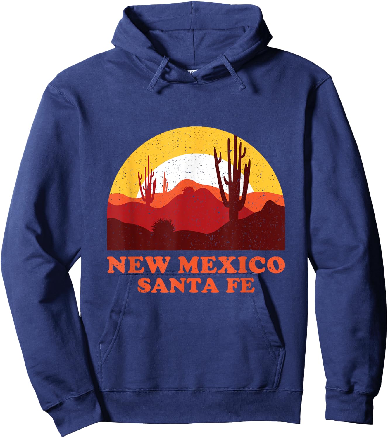 Vintage New Mexico Desert Santa Fe Sunset Travel Souvenir Hoodie - Hoodie | Navy