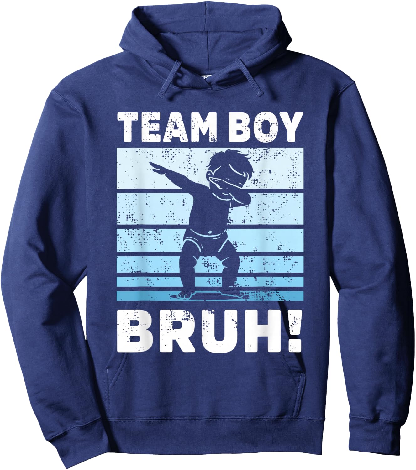 family Team Boy Bruh gender reveal Party Announcement Hoodie - Hoodie | Navy