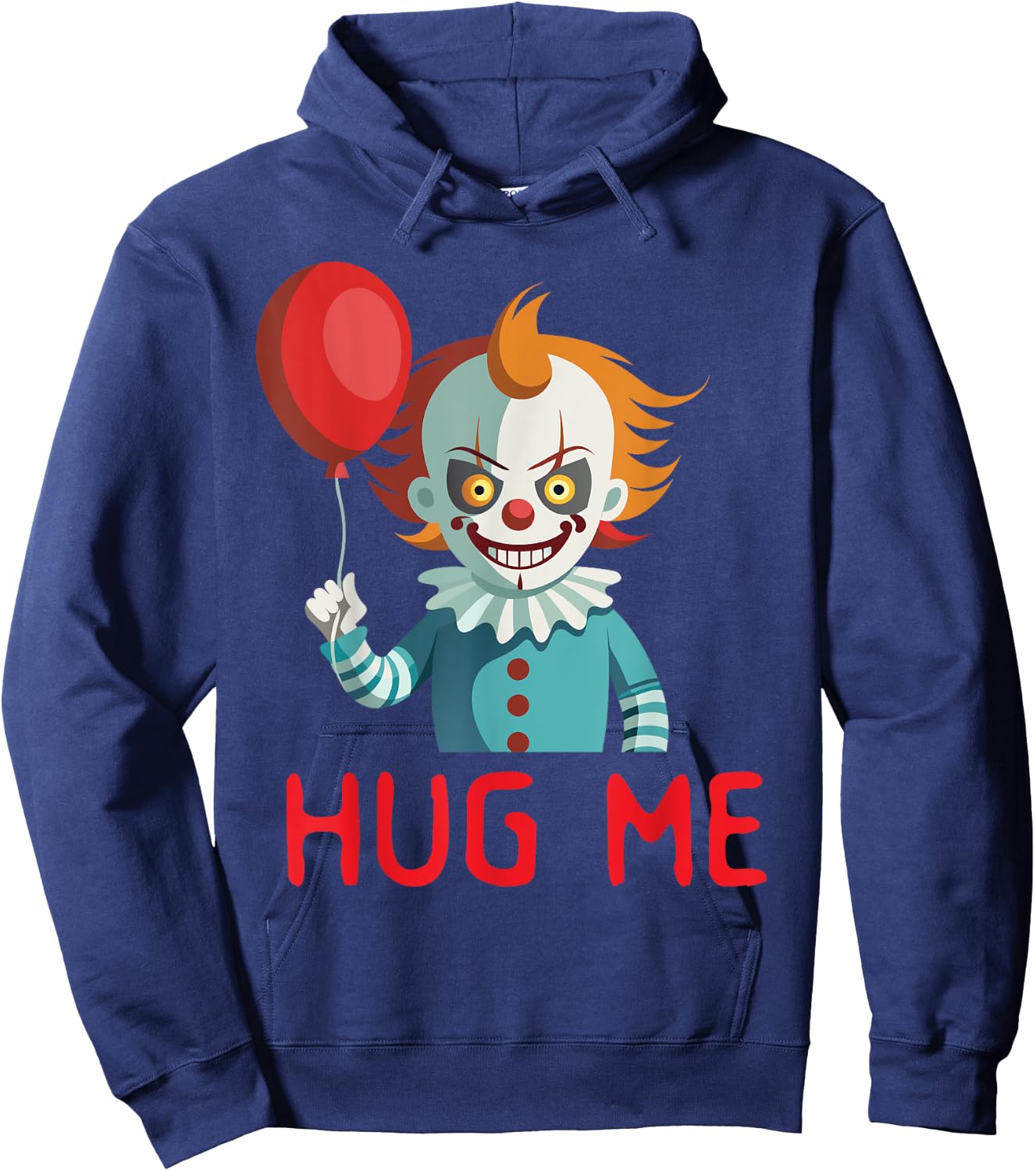 Horror Clown Creepy Halloween Costume Scary Hug Me Clown Hoodie - Hoodie | Navy