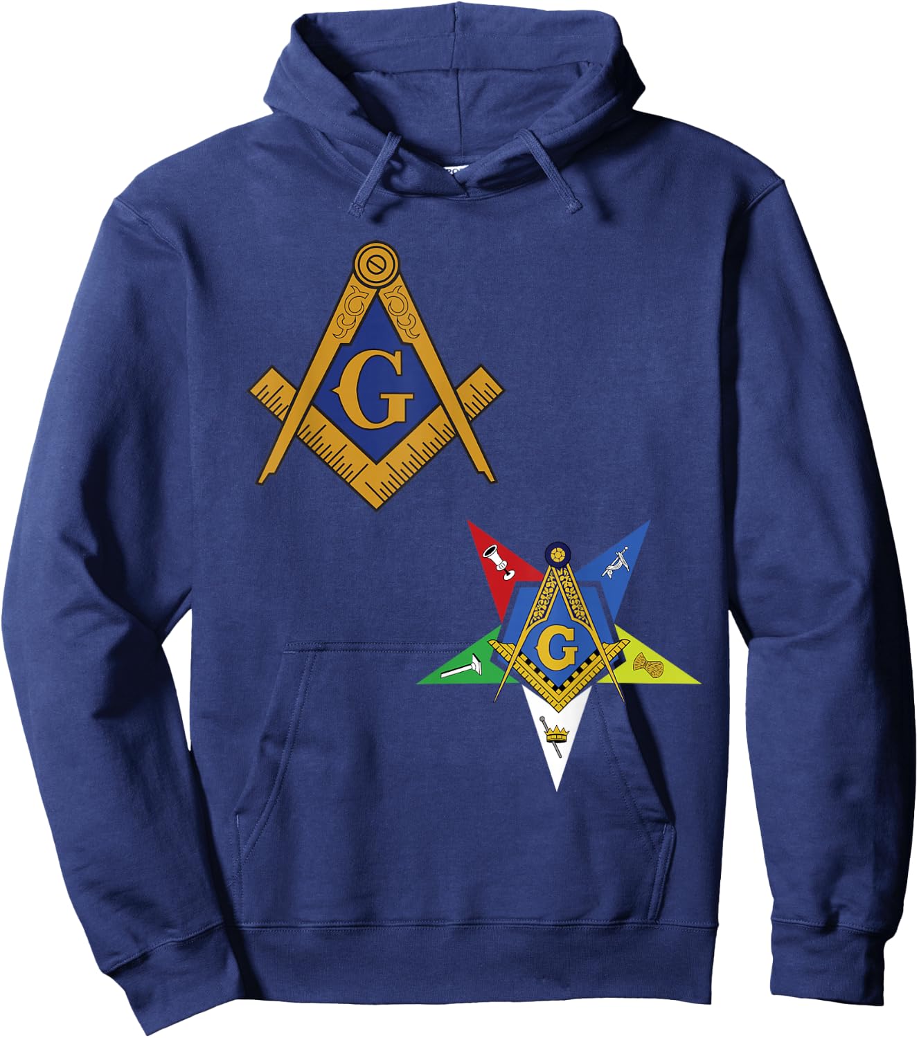 Mason Worthy Patron Split OES Masonic Order Eastern Star Hoodie - Hoodie | Navy