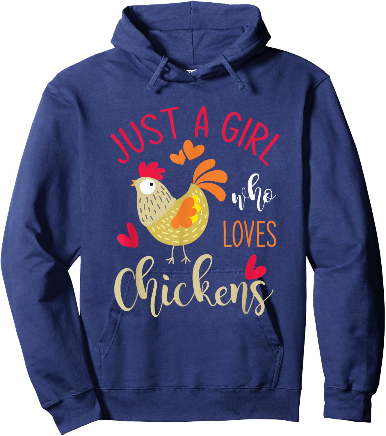 Just A Girl Who Loves Chickens Hoodie - Hoodie | Navy