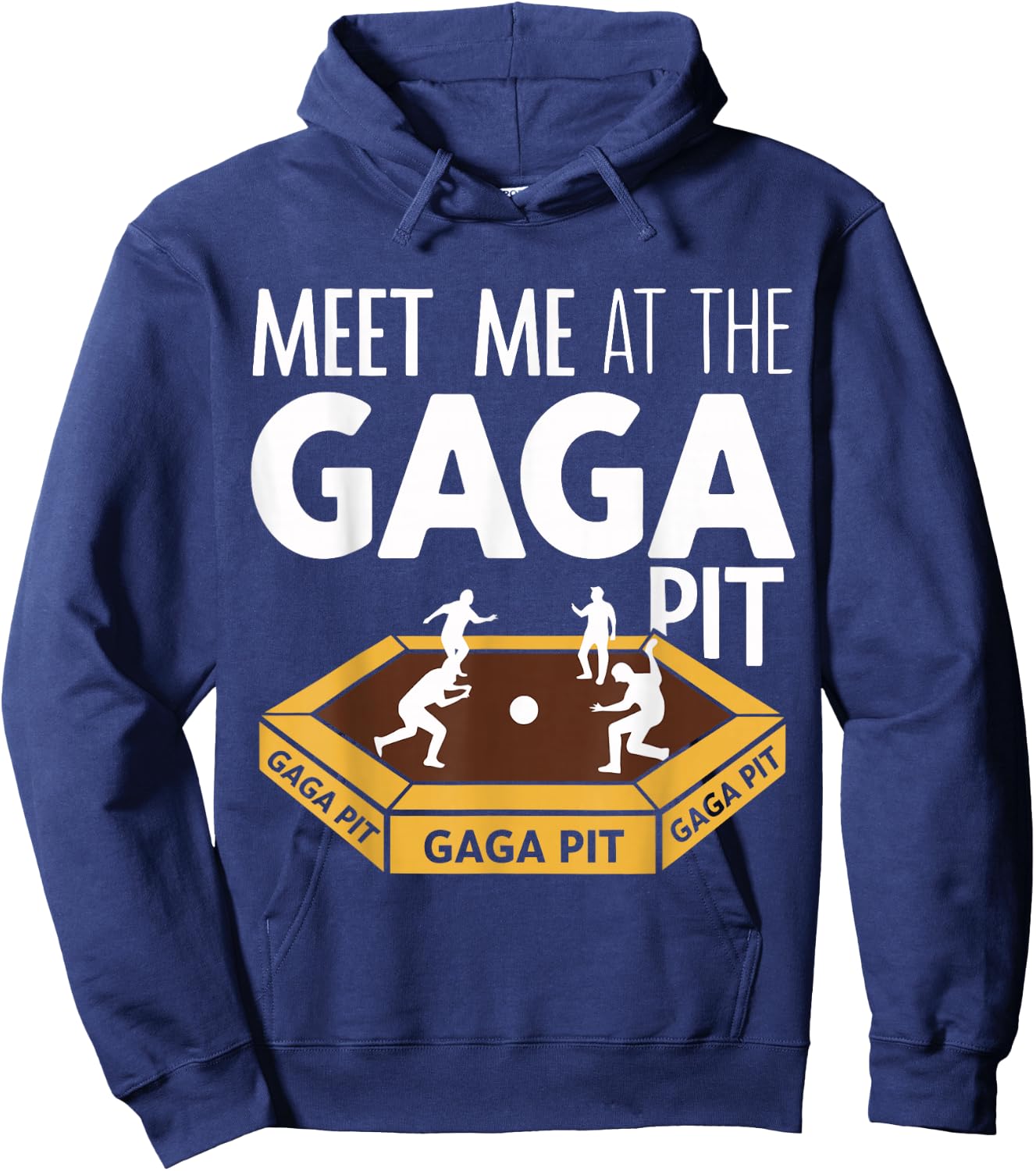 Fun Gaga Ball Game Meet Me at the Gaga Pit Dodgeball Kids Hoodie - Hoodie | Navy