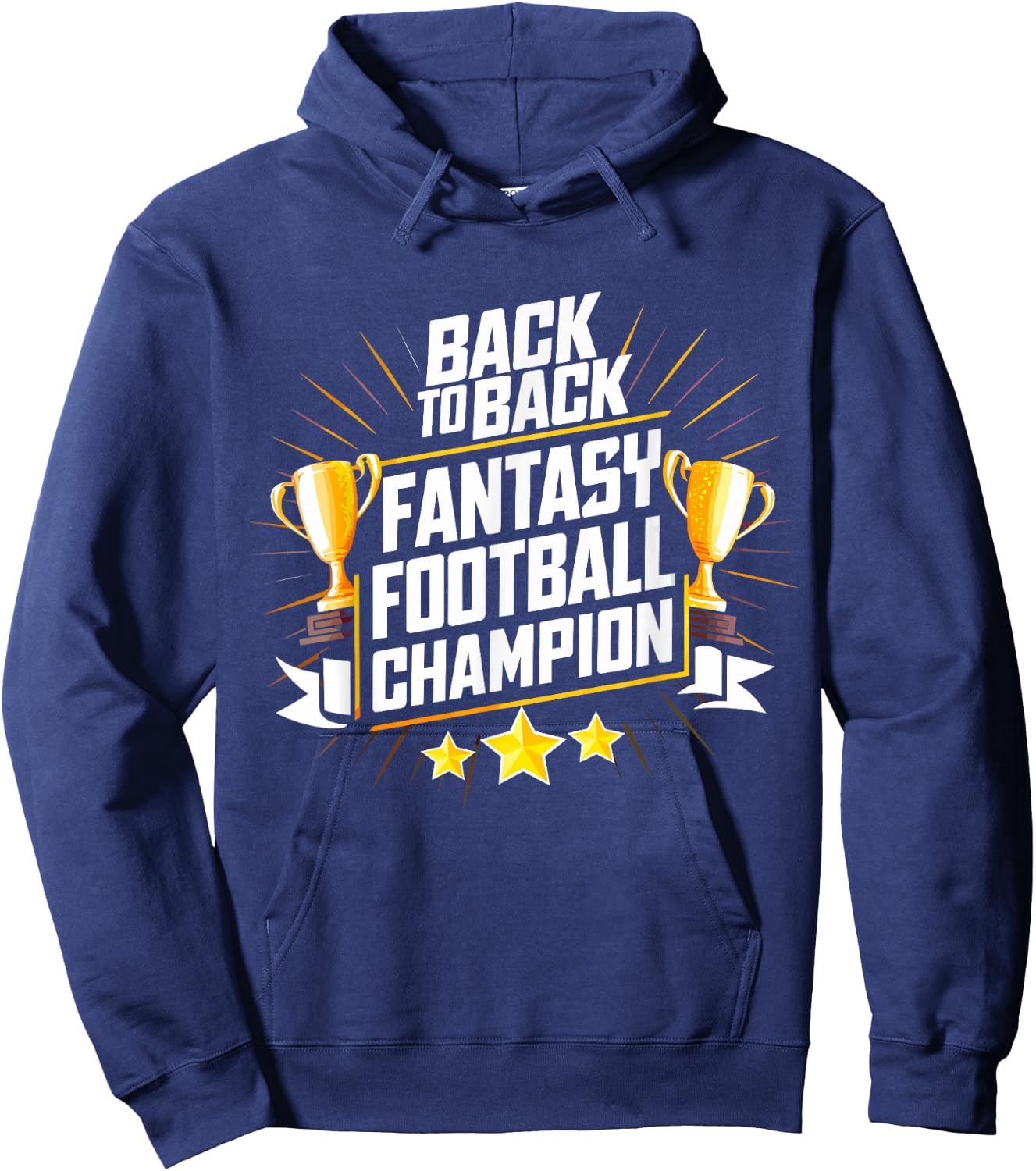 Back to Back Champion Fantasy Football Draft Party Kit Hoodie - Hoodie | Navy