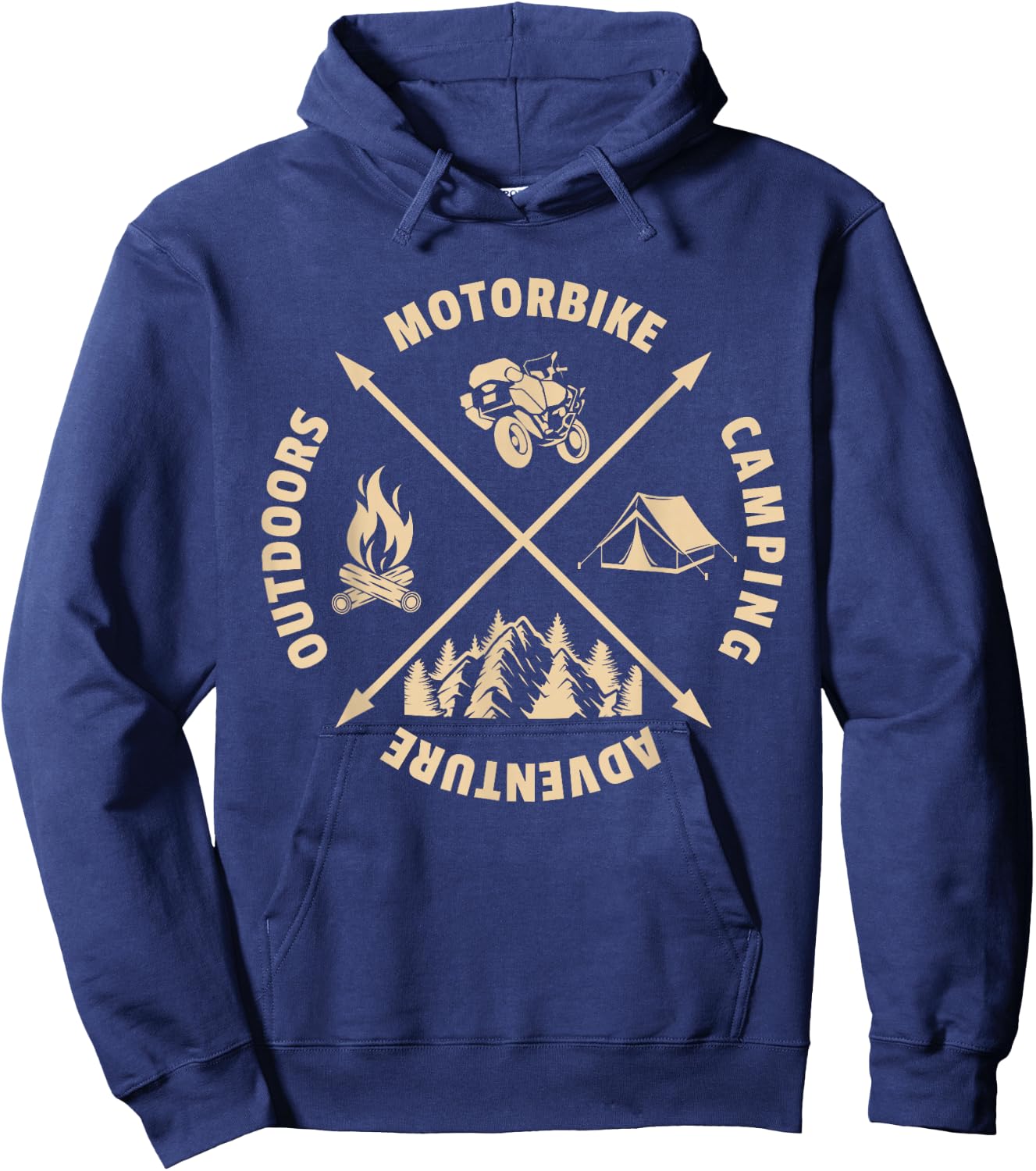 Adventure Rider Motorcycle Camping Dual Sport Hoodie - Hoodie | Navy