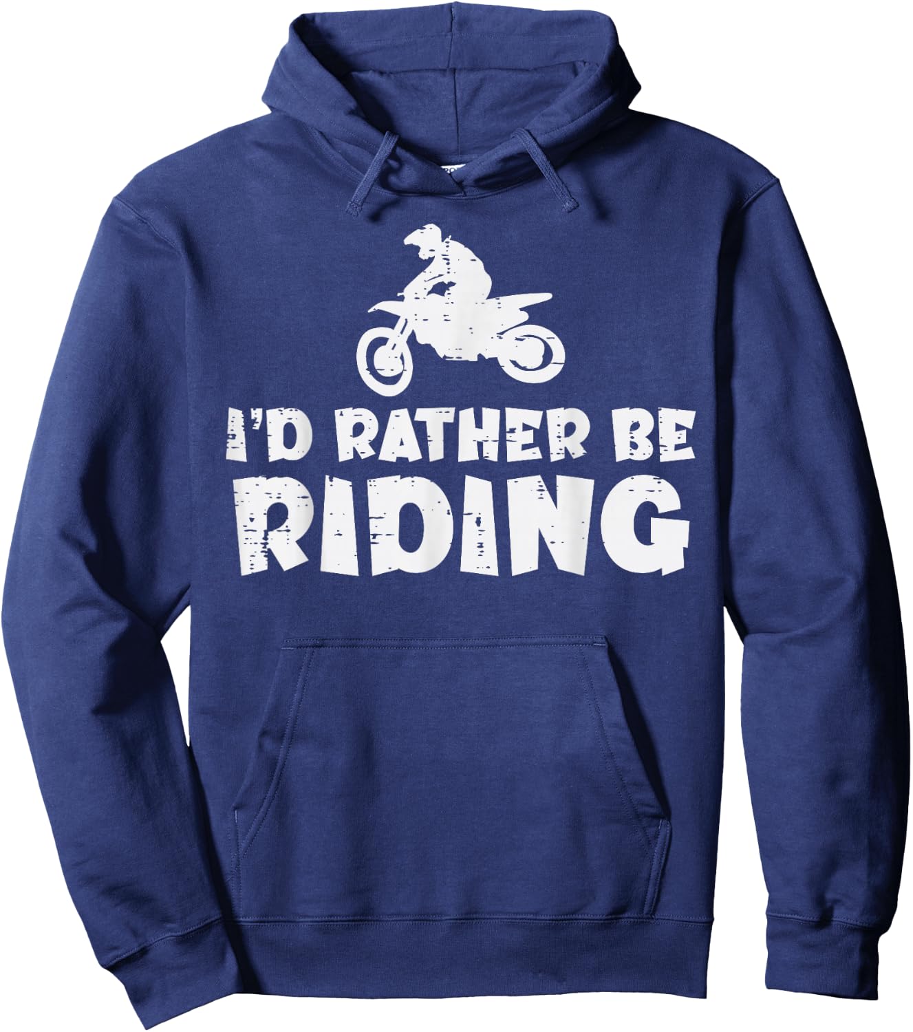 Id Rather Be Riding Dirt Bike Motocross Biker Men Women Kids Hoodie - Hoodie | Navy