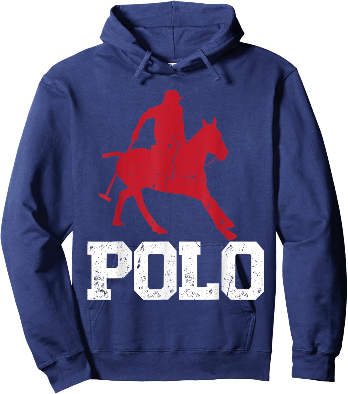 Polo Players Horseback Riding Horse Equestrian Sports Hoodie - Hoodie | Navy